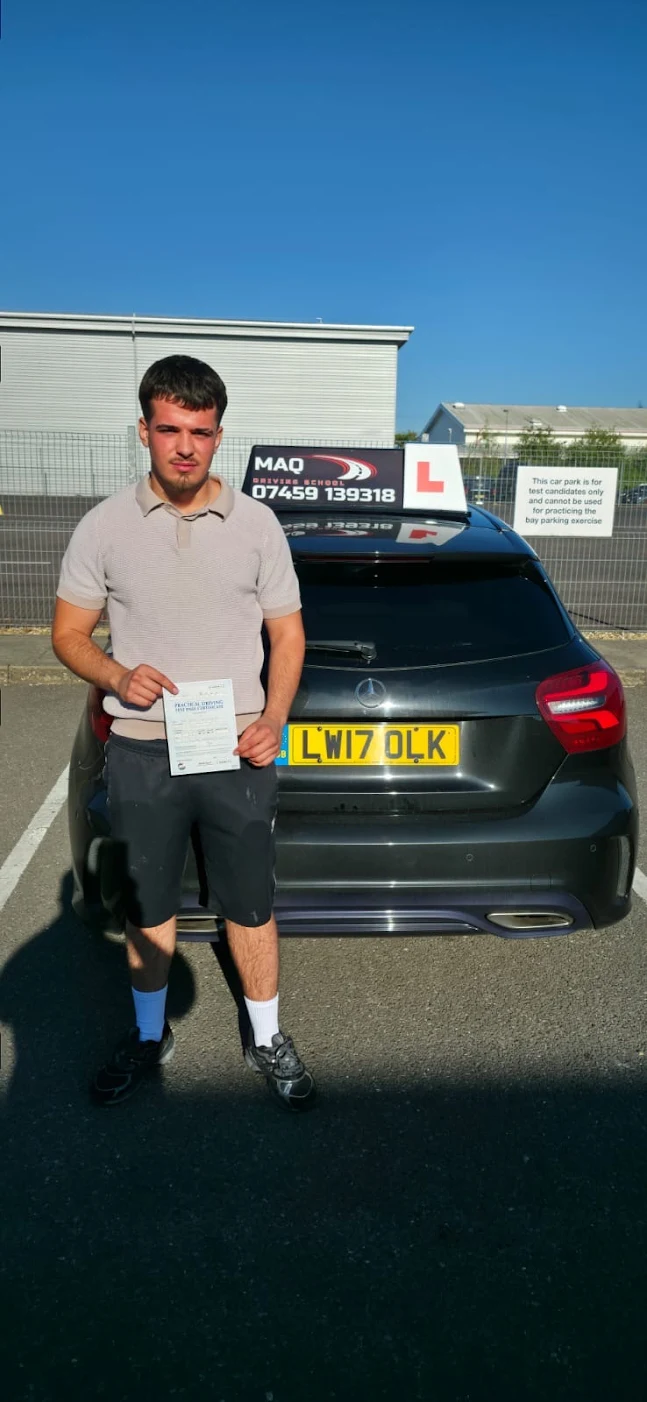 MAQ Driving School pupil First-time pass